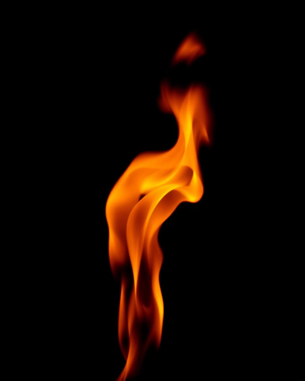 A single golden flame